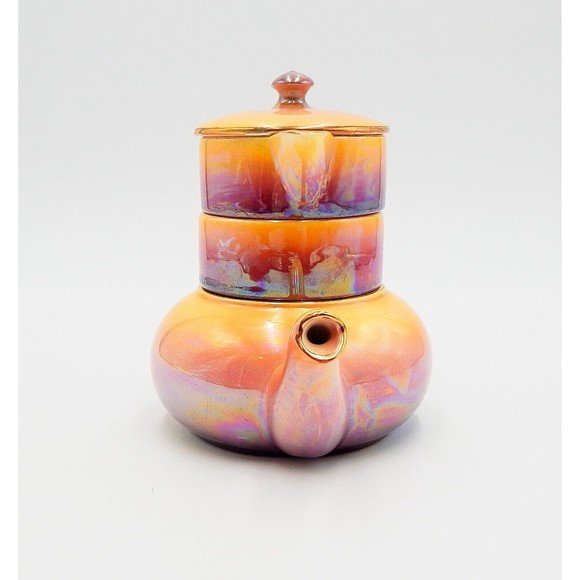 Royal Winton Grimwades Two Tone Luster 4 Piece Individual Stacking Tea Set - Picture 4 of 15